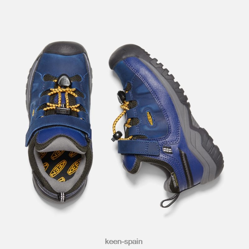 67LRTD274 Keen niños zapatos de senderismo impermeables targhee para jóvenes noche azul del bosque profundo