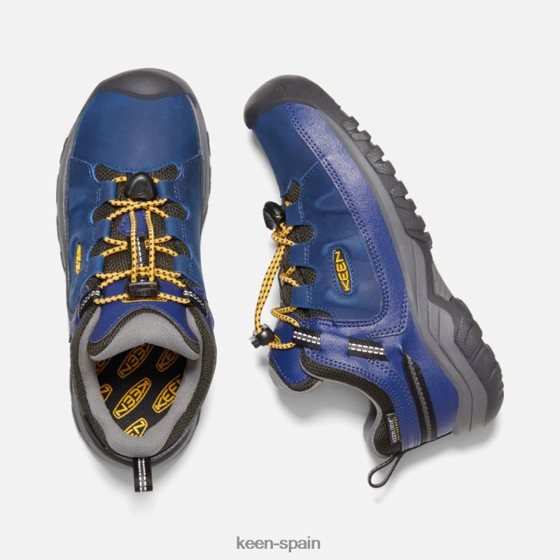 67LRTD276 Keen niños zapatos de senderismo impermeables targhee más antiguos noche azul del bosque profundo
