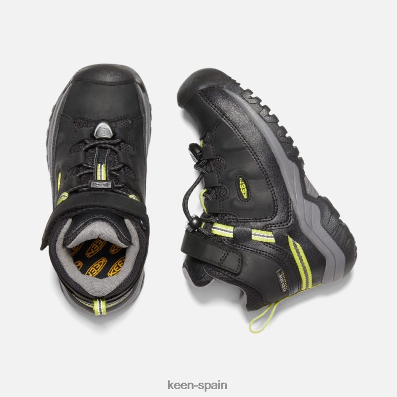 67LRTD283 Keen niños botas de montaña impermeables targhee para jóvenes negro-gris acero