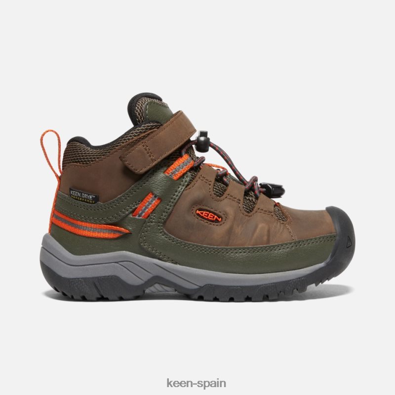 67LRTD284 Keen niños botas de montaña impermeables targhee para jóvenes noche oscura tierra-bosque