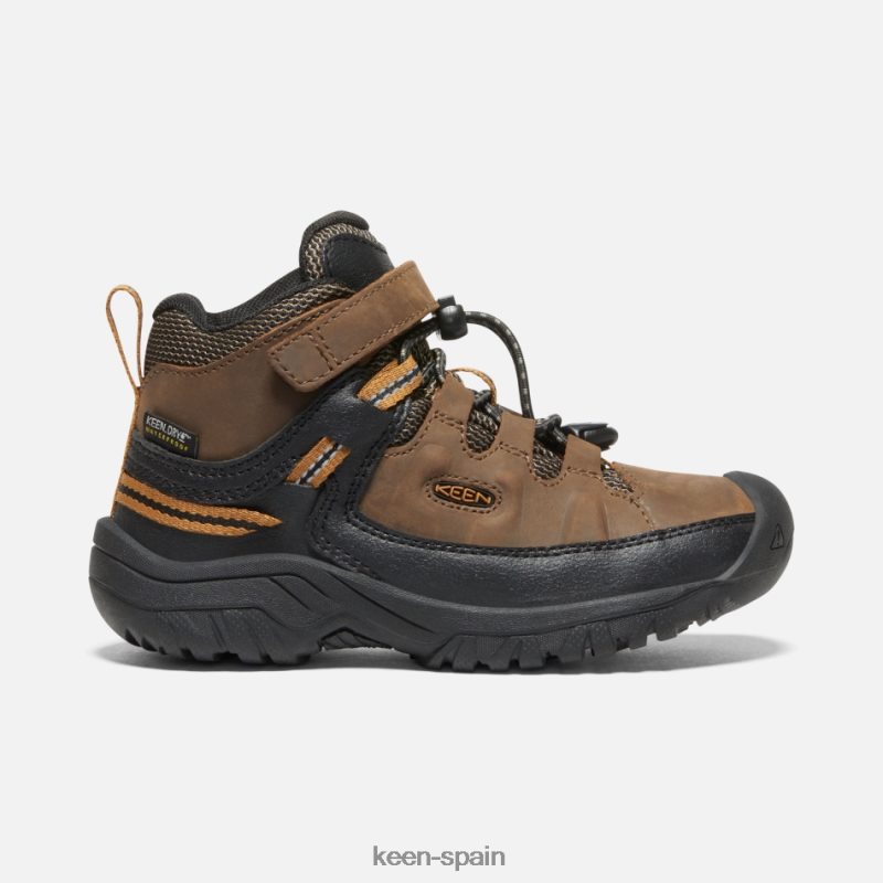 67LRTD285 Keen niños botas de montaña impermeables targhee para jóvenes marrón dorado tierra oscuro