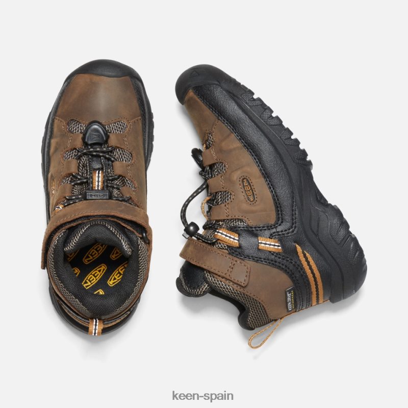 67LRTD285 Keen niños botas de montaña impermeables targhee para jóvenes marrón dorado tierra oscuro