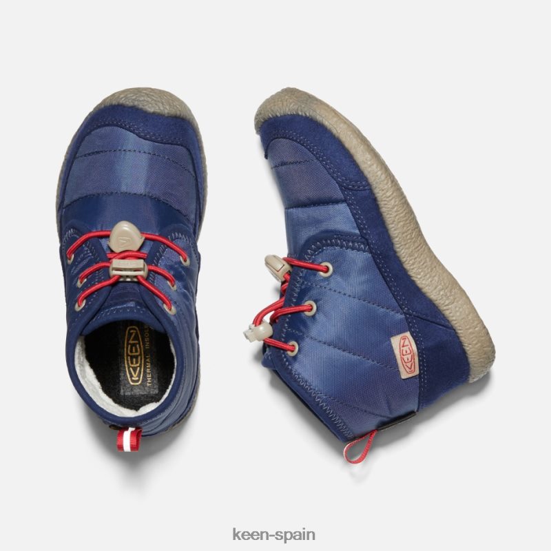67LRTD311 Keen presentado chukka impermeable young howser ii alfombra roja y azul profundo