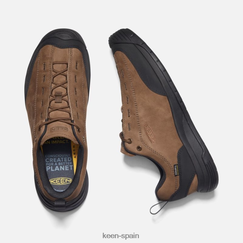 67LRTD3 Keen presentado Zapatillas jasper ii impermeables de piel ante. negro tierra oscuro