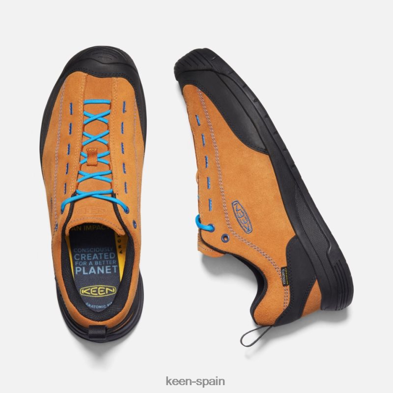 67LRTD4 Keen presentado Zapatillas jasper ii impermeables de piel ante. calabaza especia-negra