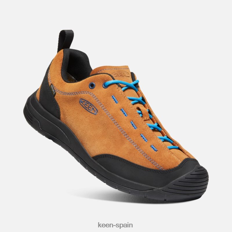 67LRTD4 Keen presentado Zapatillas jasper ii impermeables de piel ante. calabaza especia-negra